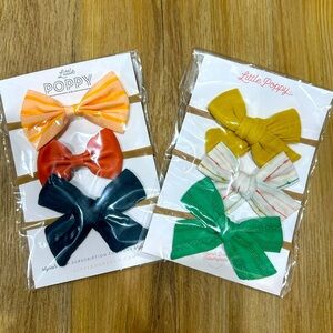 Little Poppy Headband Bows Set - 2 Sets (6 Bows)